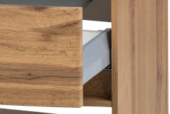 Held Badkombination Kornel 14 5-teilig mit grauem Waschbecken - Eiche