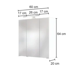 Held Badkombination Lotuk 1 Waschtisch und Spiegelschrank 60cm -