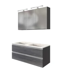Held Badkombination Lotuk 4 Waschtisch und Spiegelschrank 120cm -