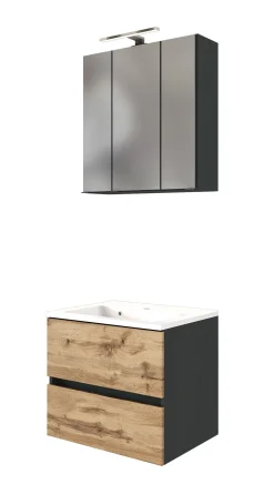 Held Badkombination Luna 2-teilig 60cm - graphit/quecksilber