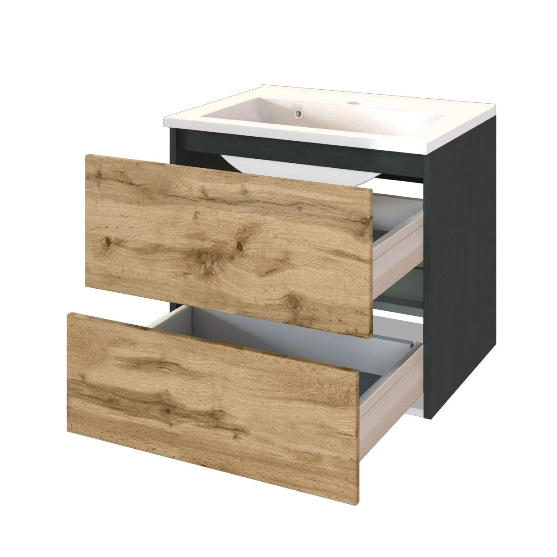 Held Badkombination Luna 2-teilig 60cm - graphit/quecksilber