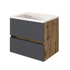 Held Badkombination Luna 2-teilig 60cm - Eiche/grau