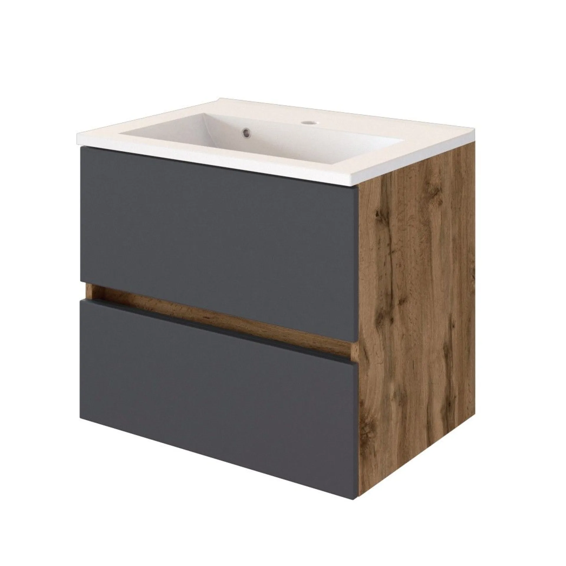 Held Badkombination Luna 2-teilig 60cm - Eiche/grau
