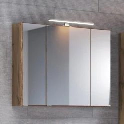 Held Badkombination Luna 2-teilig 80cm - Eiche/Weiß