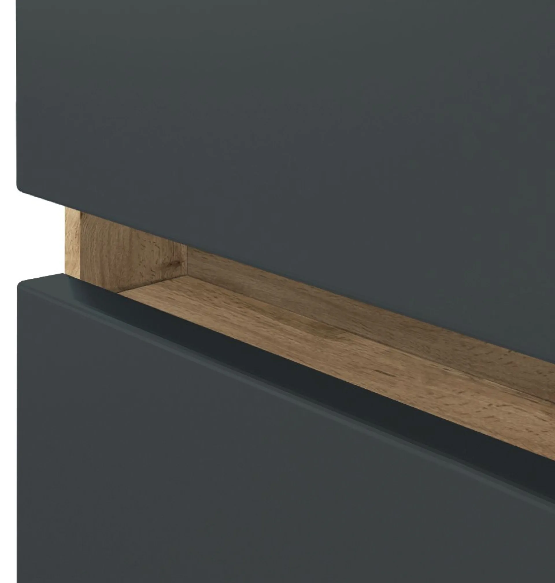 Held Badkombination Luna 2-teilig 80cm - Eiche/grau