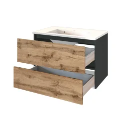Held Badkombination Luna 2-teilig 80cm - graphit/quecksilber