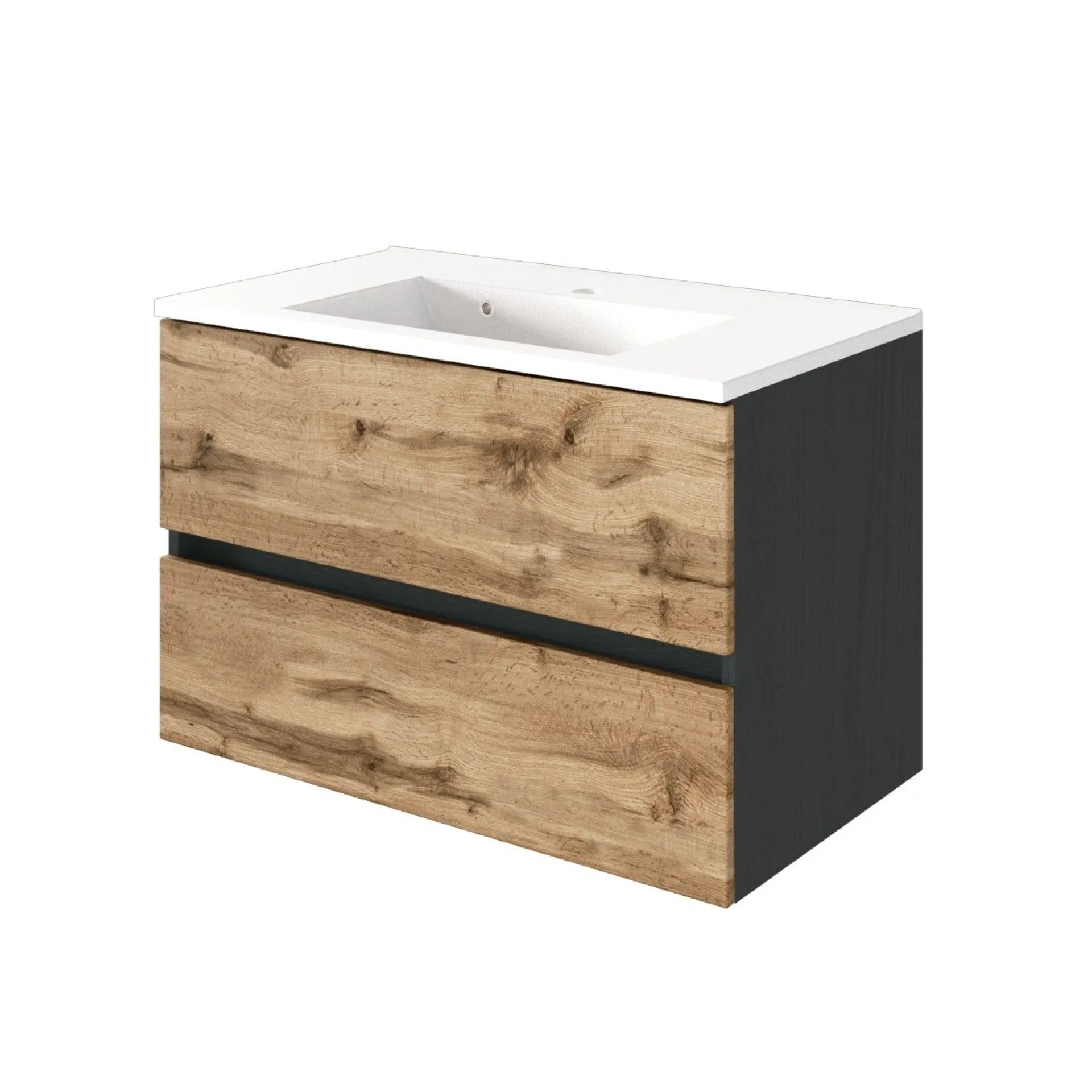 Held Badkombination Luna 2-teilig 80cm - graphit/quecksilber