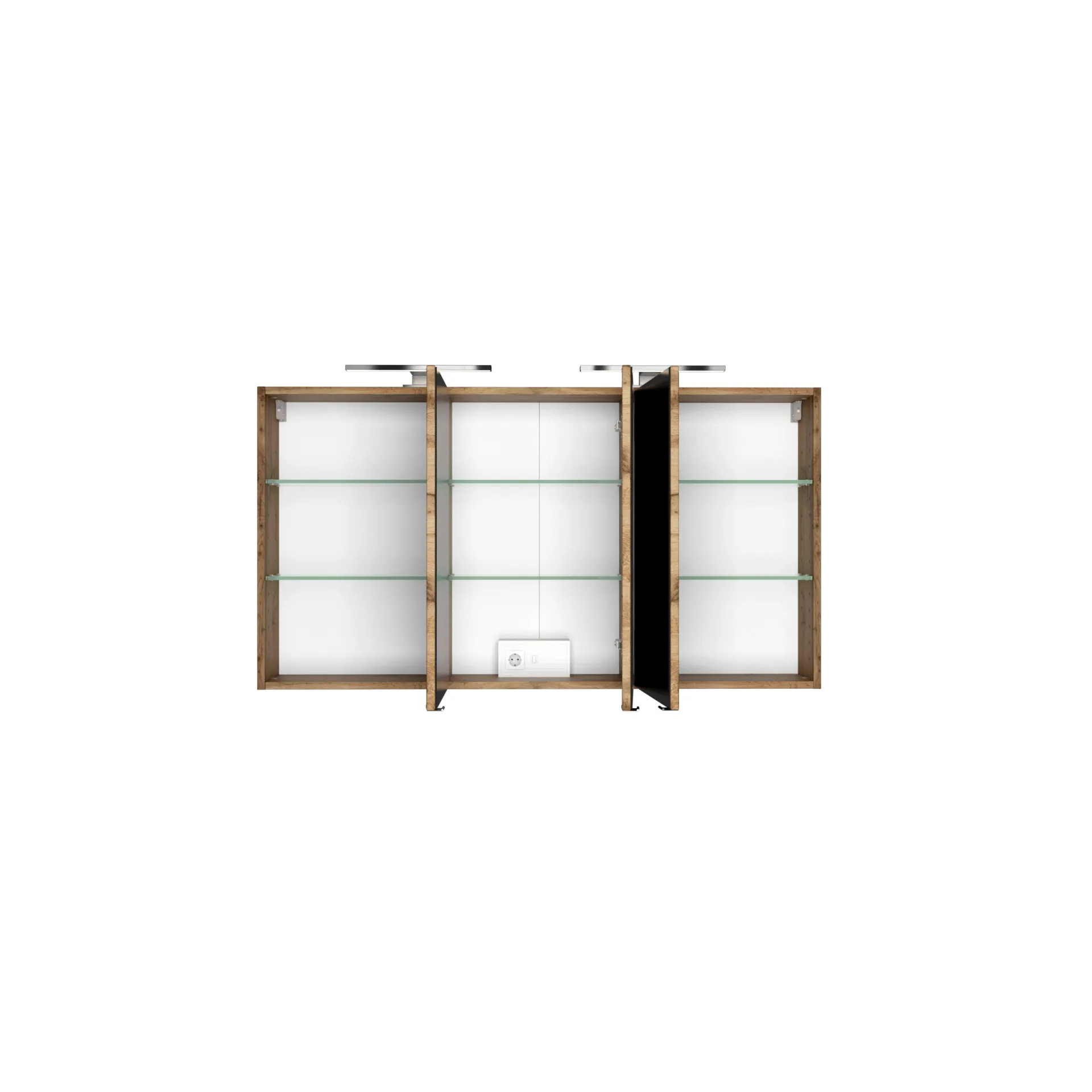 Held Badkombination Luna 2-teilig 120cm - Eiche/Weiß