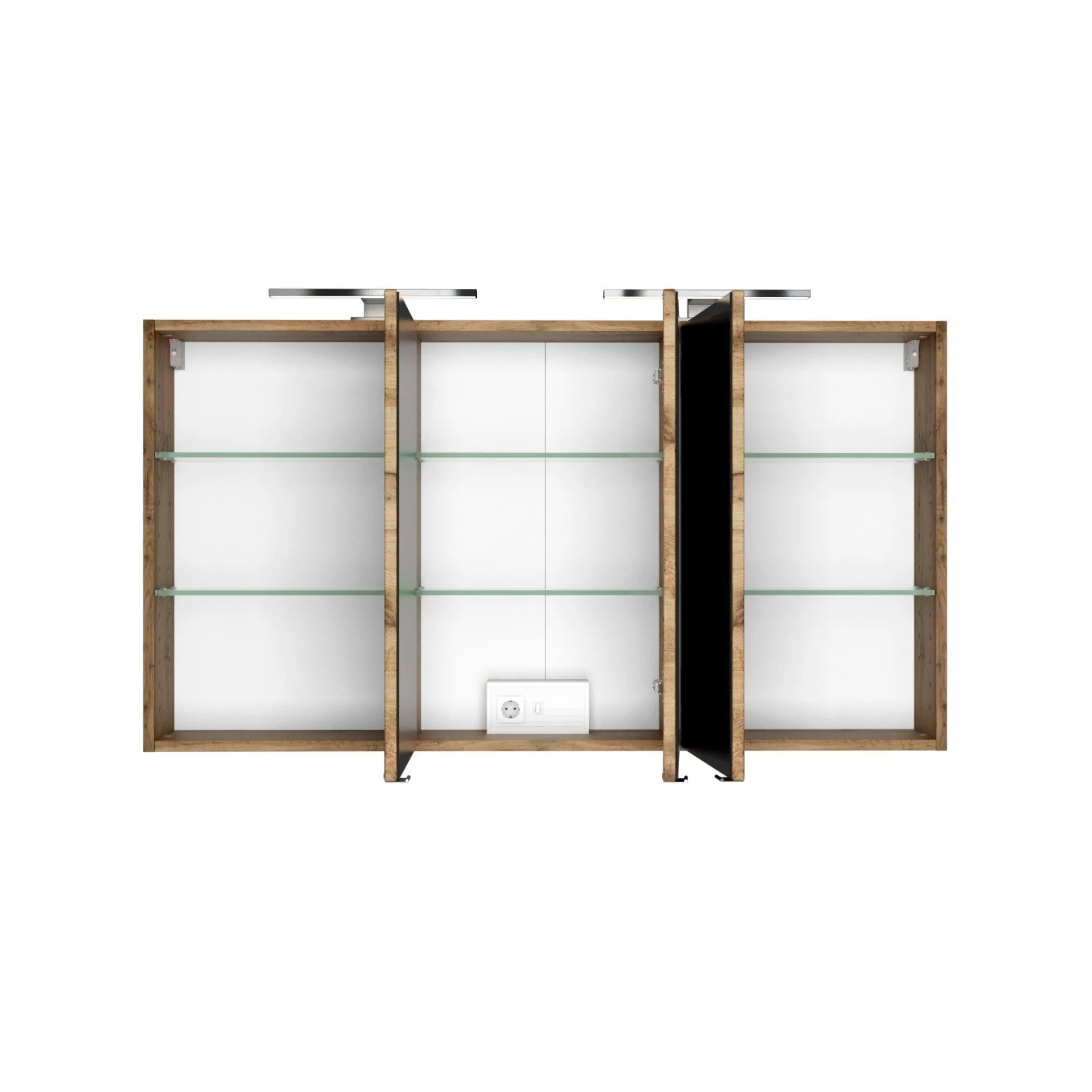 Held Badkombination Luna 2-teilig 120cm - Eiche/grau