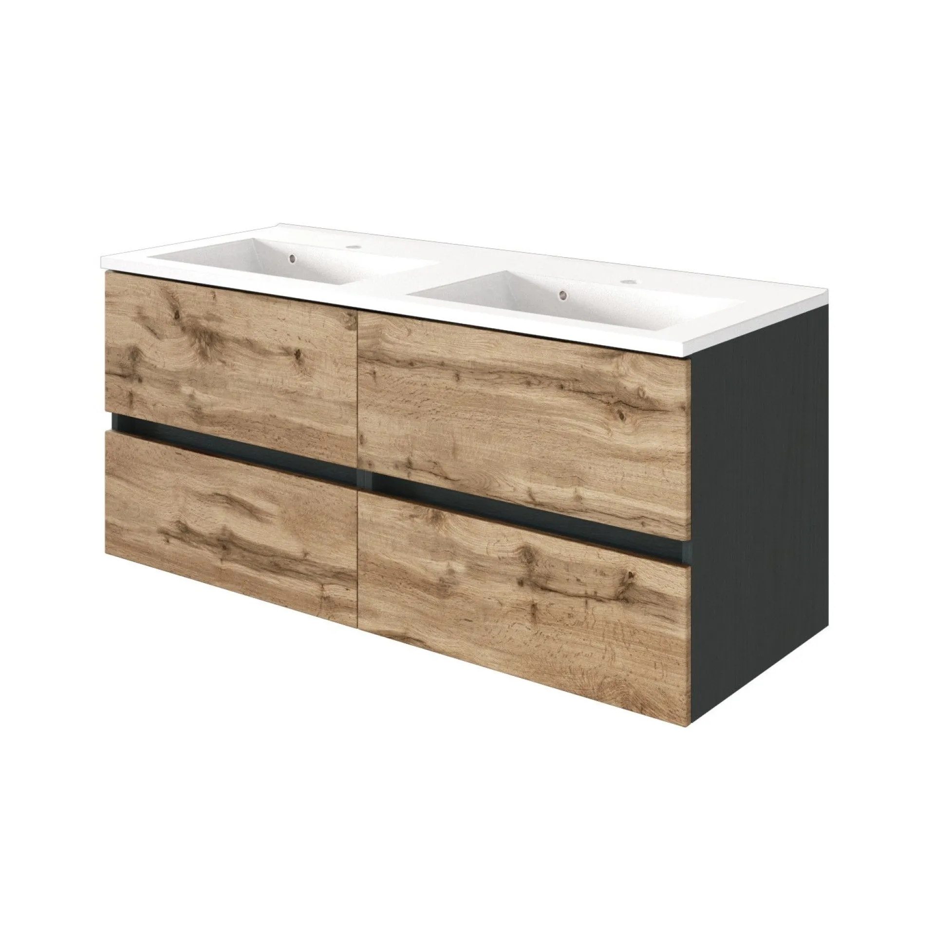 Held Badkombination Luna 2-teilig 120cm - graphit/quecksilber