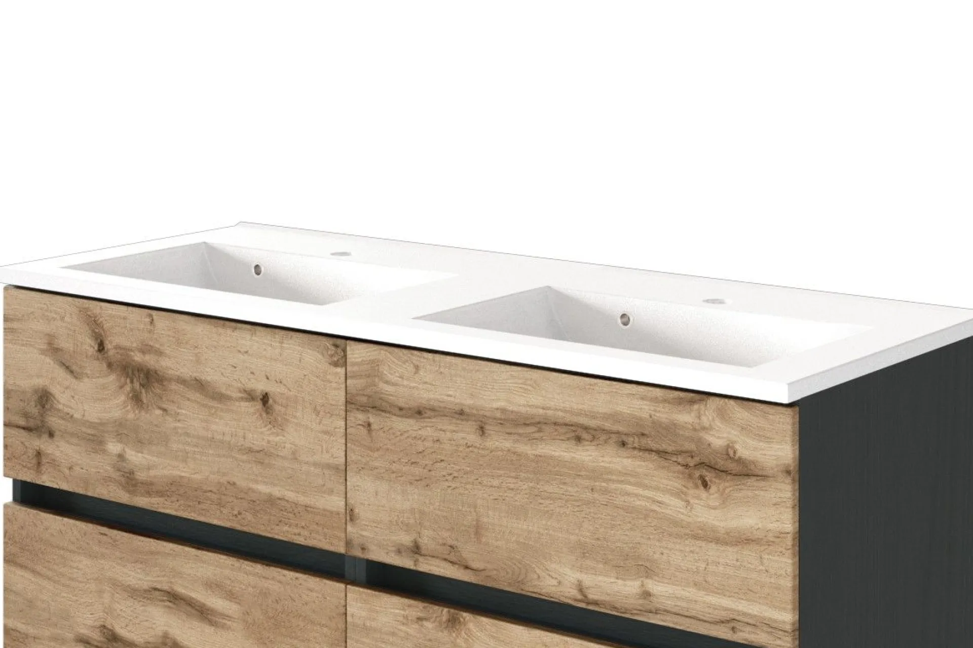 Held Badkombination Luna 2-teilig 120cm - graphit/quecksilber