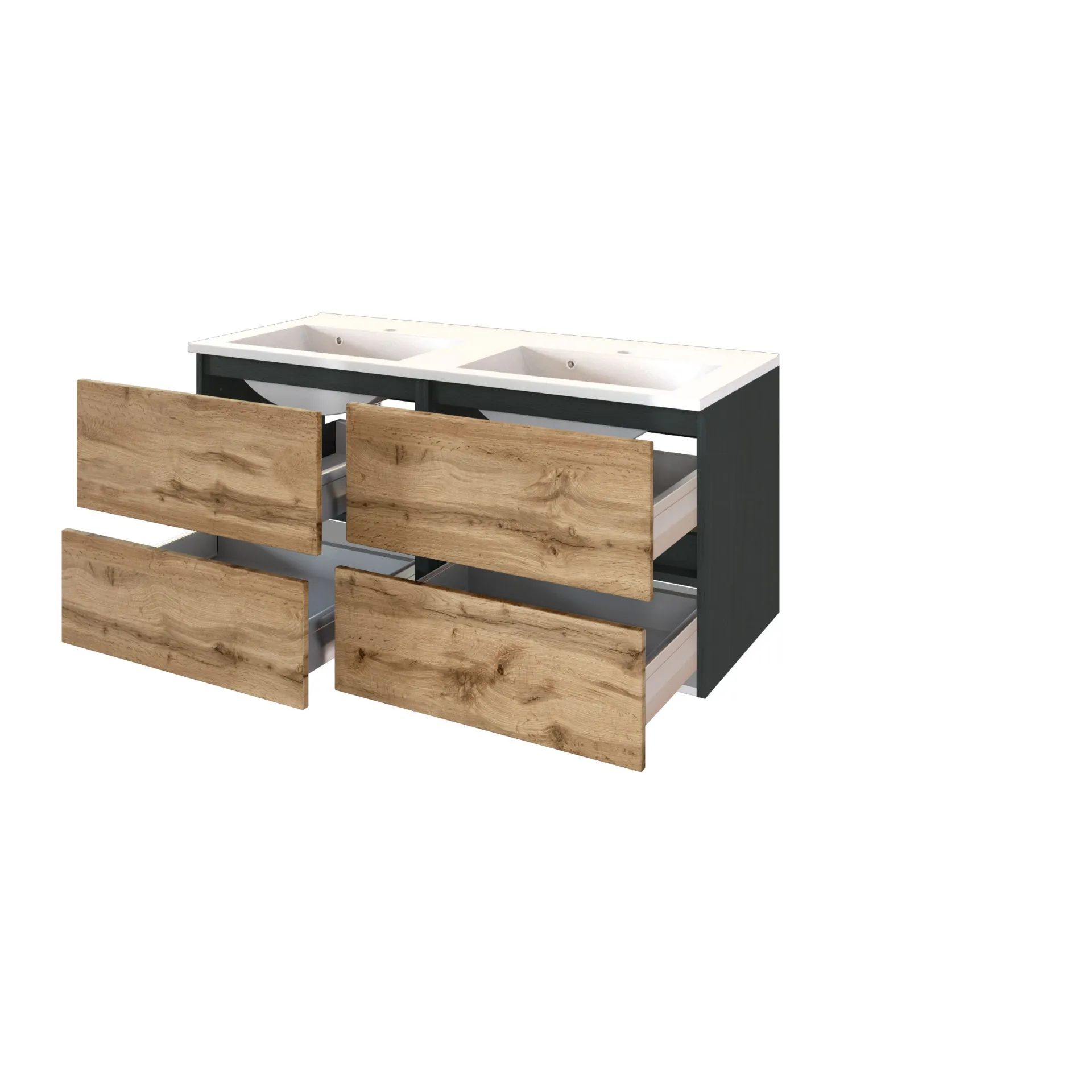 Held Badkombination Luna 2-teilig 120cm - graphit/quecksilber