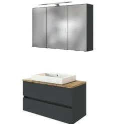 Held Badkombination Pisca 2 Waschtisch und Spiegelschrank - graphit