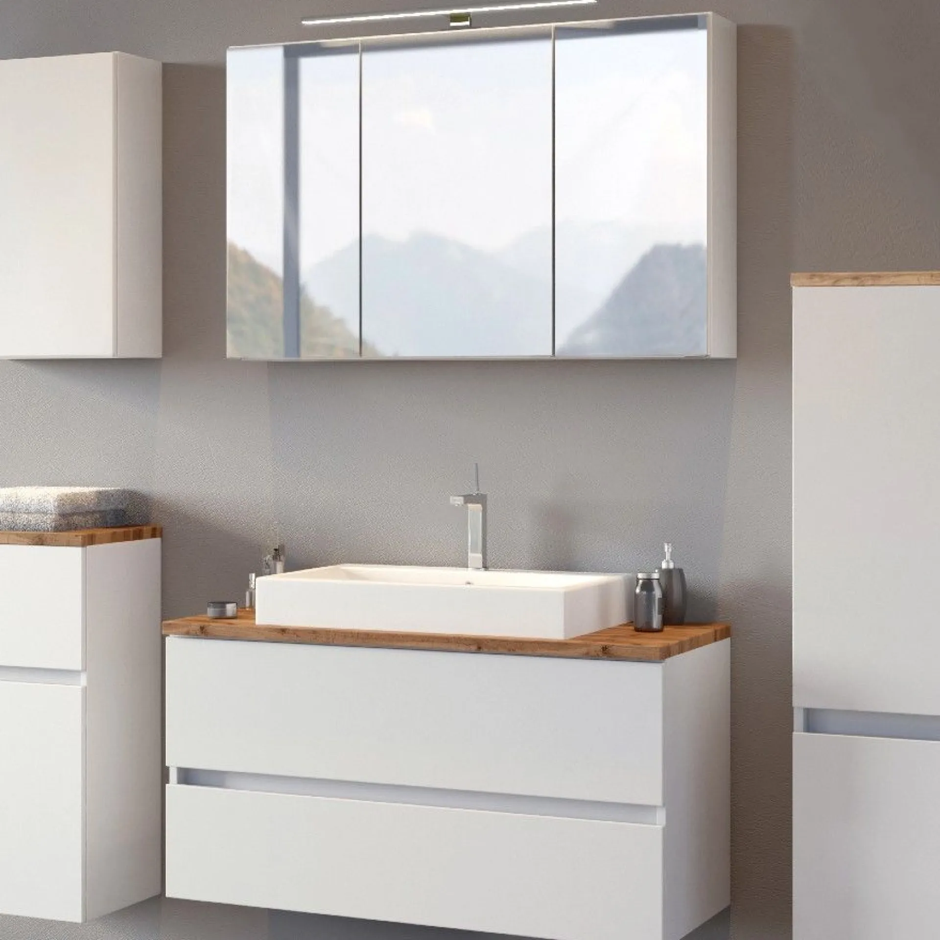 Held Badkombination Pisca 1 Waschtisch und Spiegelschrank -