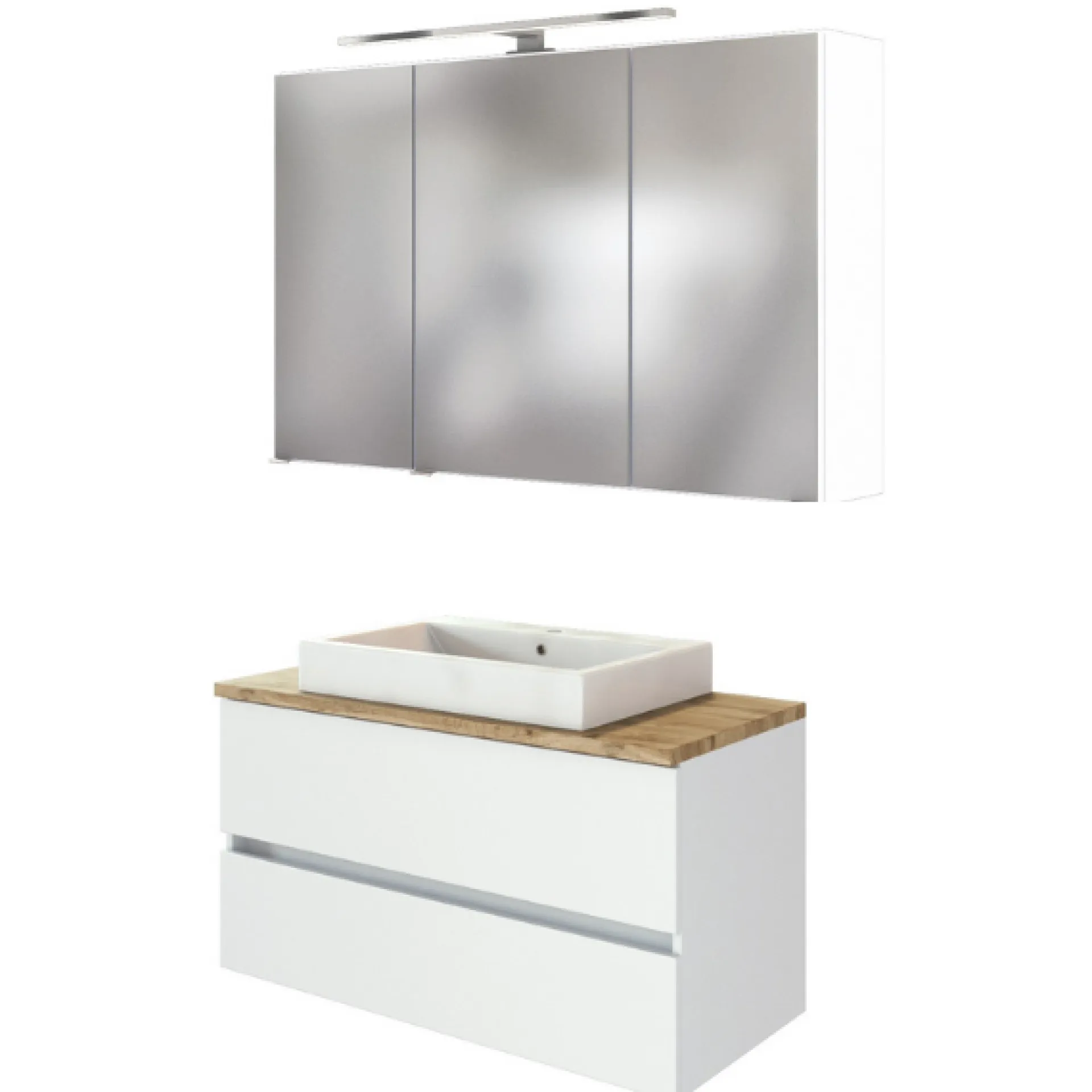 Held Badkombination Pisca 1 Waschtisch und Spiegelschrank -