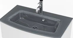 Held Badkombination Stivan 2 Stück mit grauem Waschbecken -