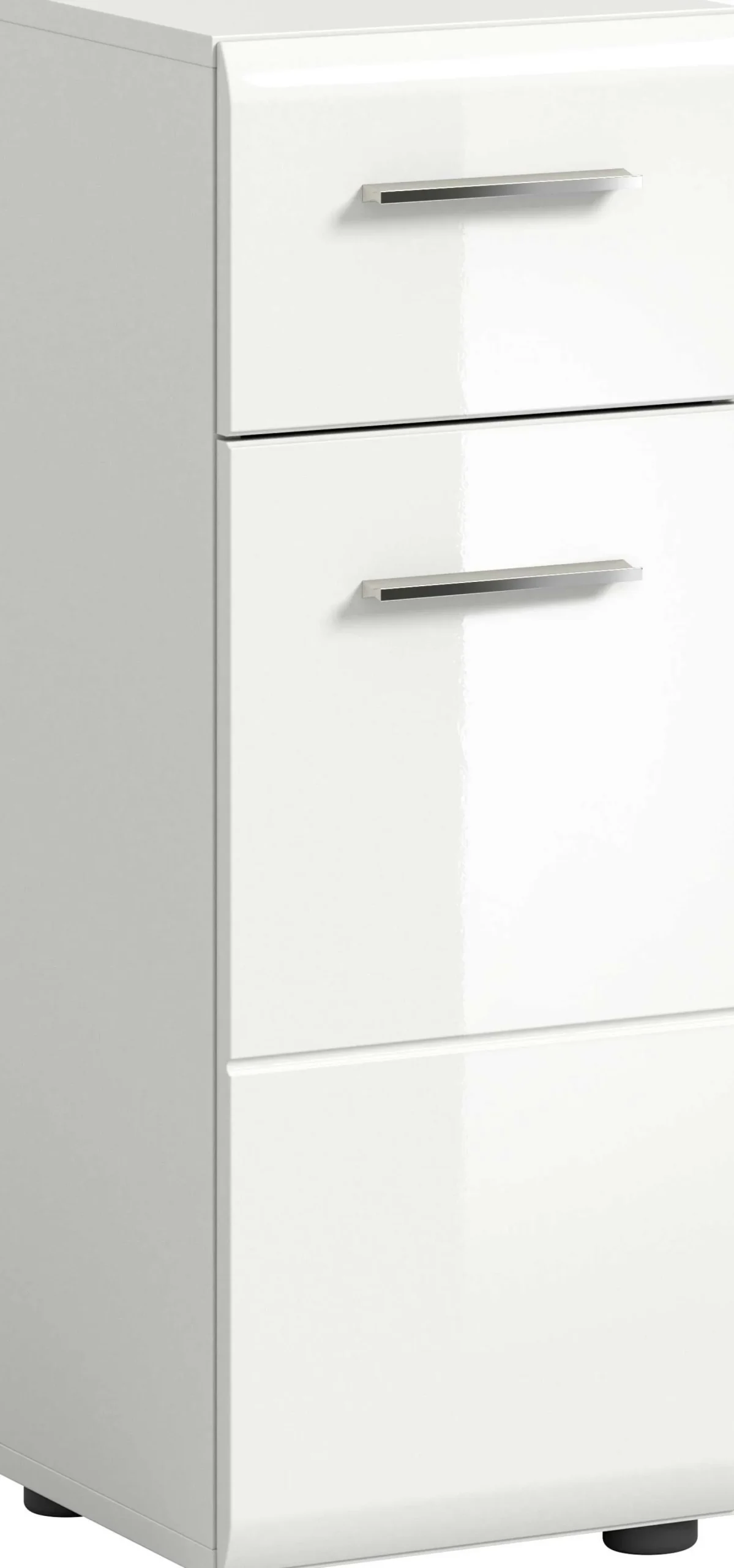 Badschrank Ice Xonox - Hochglanz Weiß - 30x80x30 cm