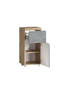 Bad-Sideboard Varese | 40 x 35 x 64 cm | Betonfarbenes Design