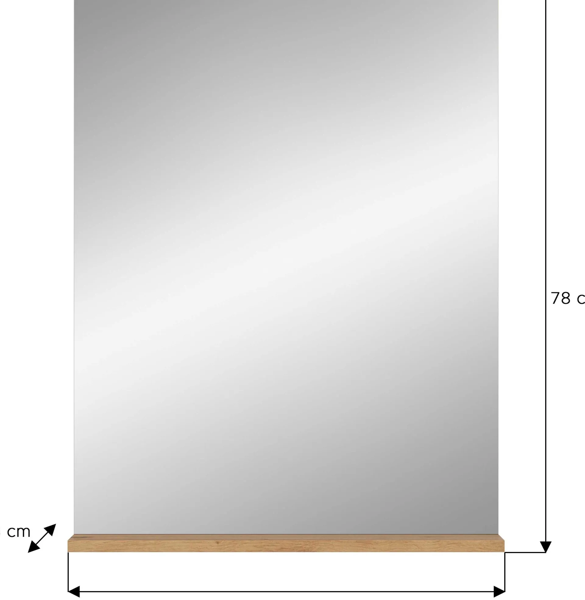 Xonox Badspiegel Scout - Salbeigrün mit Artisan Eiche - 60x79x18 cm