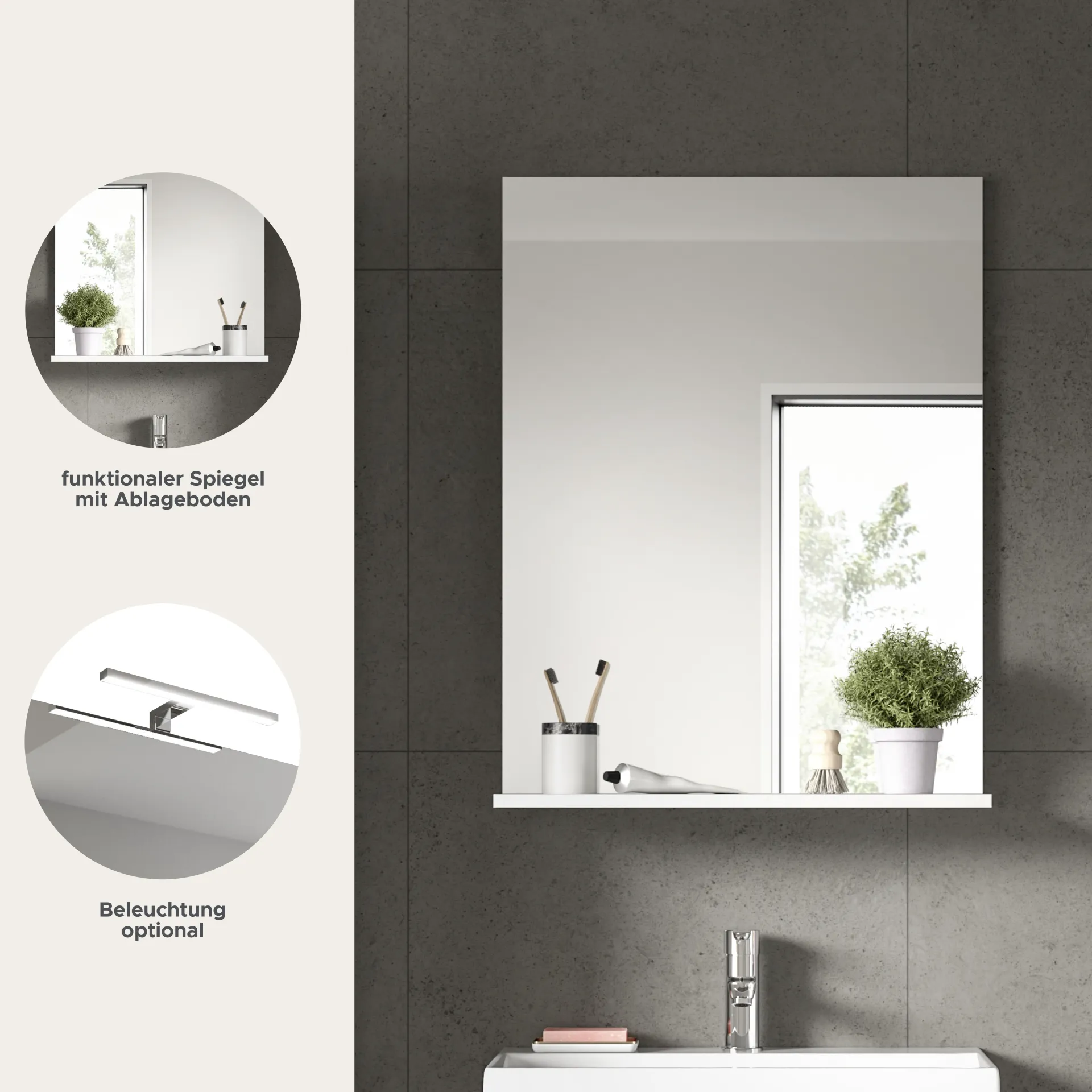 Xonox Badspiegel Scout - - 60x79x18 cm