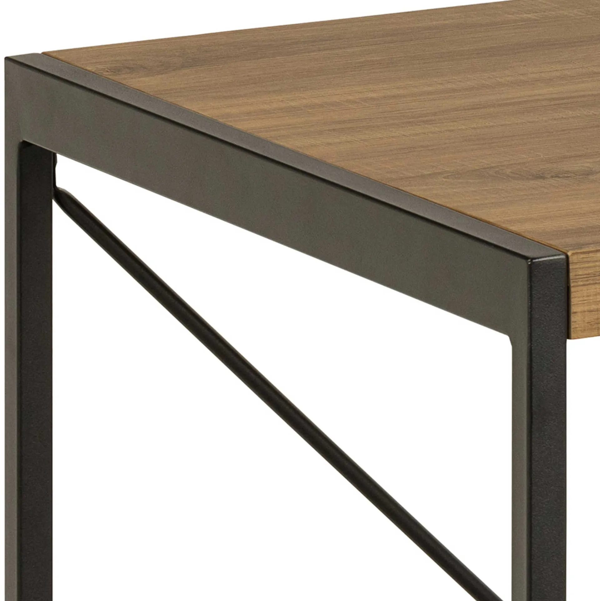 Emob Bahamas Schreibtisch - 120x60x75 cm - Eiche Dekor/schwarz