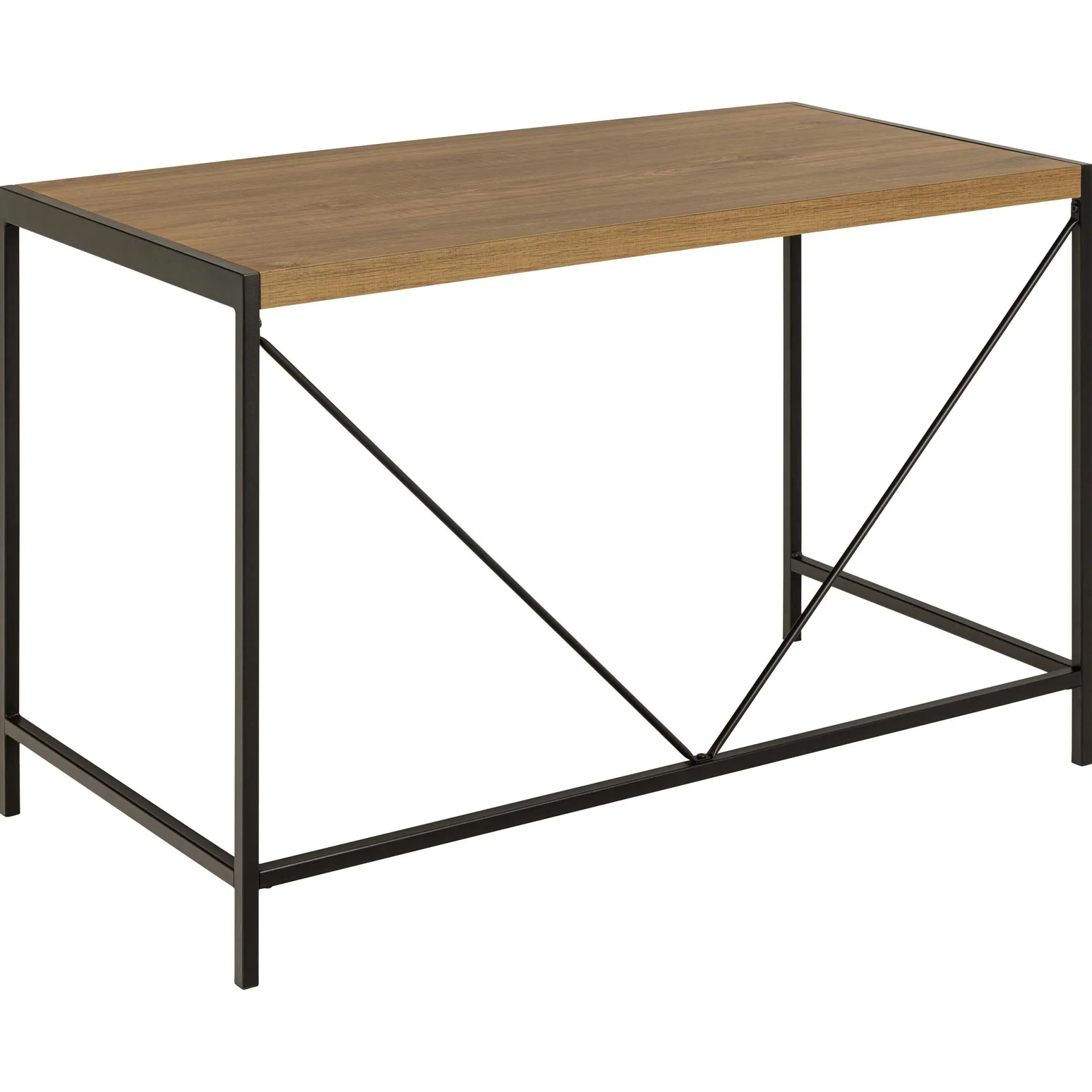 Emob Bahamas Schreibtisch - 120x60x75 cm - Eiche Dekor/schwarz