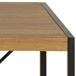 Emob Bahamas Schreibtisch - 120x60x75 cm - Eiche Dekor/schwarz