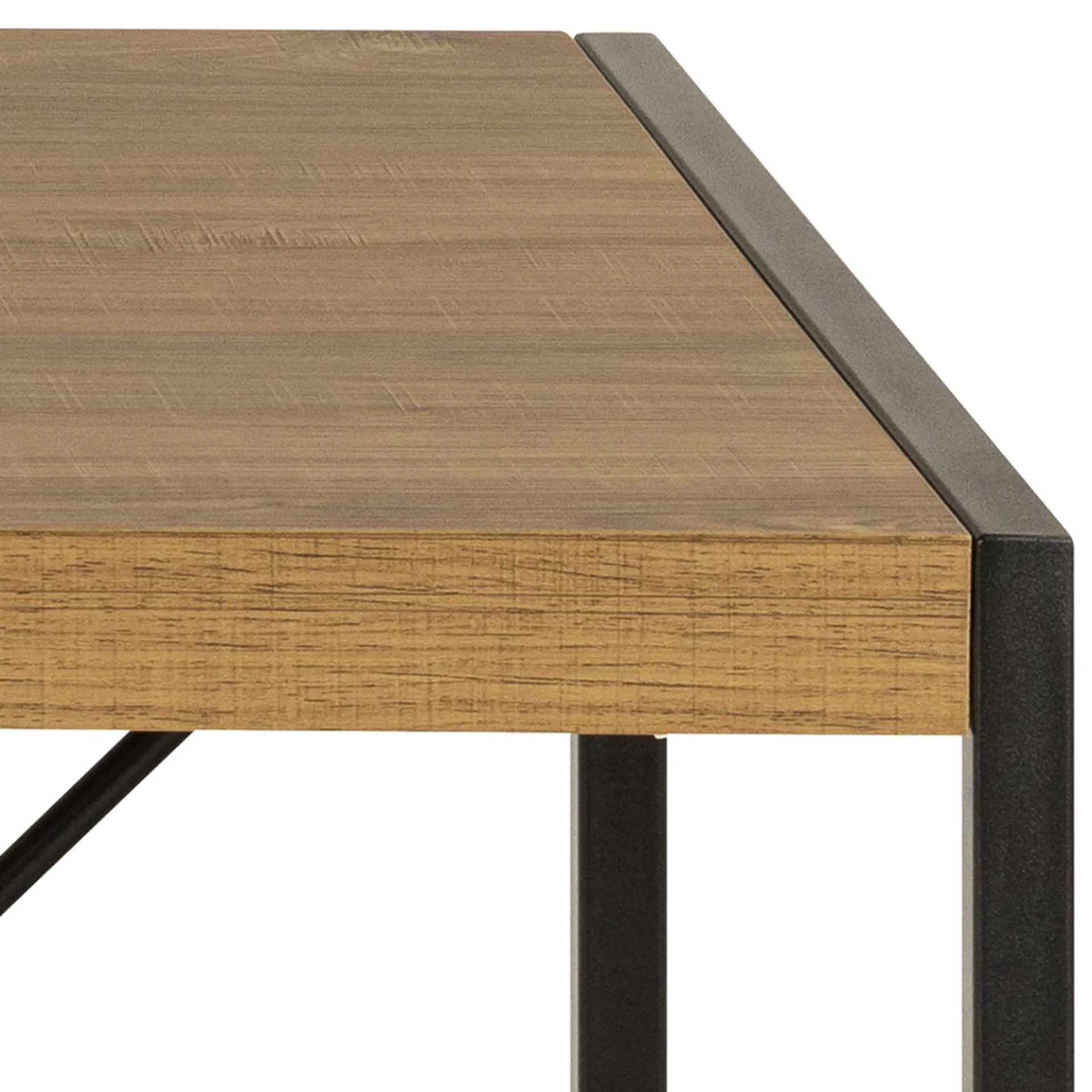 Emob Bahamas Schreibtisch - 120x60x75 cm - Eiche Dekor/schwarz