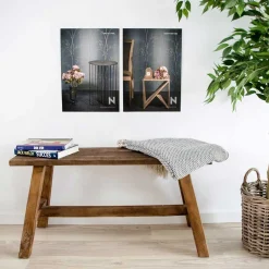 House Nordic Barcelona Bank aus Teakholz - 90x25x45 cm