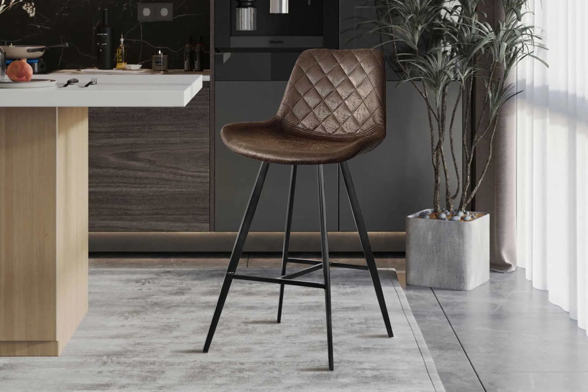 Rousseau Barhocker Alizette 103 cm-dunkel