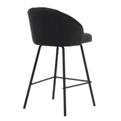 Rousseau Barhocker Bouclé June | Metallbeine | H87 x B52 x T51 cm