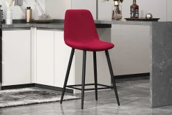 Rousseau Barhocker Jani - bordeauxfarbener Samt