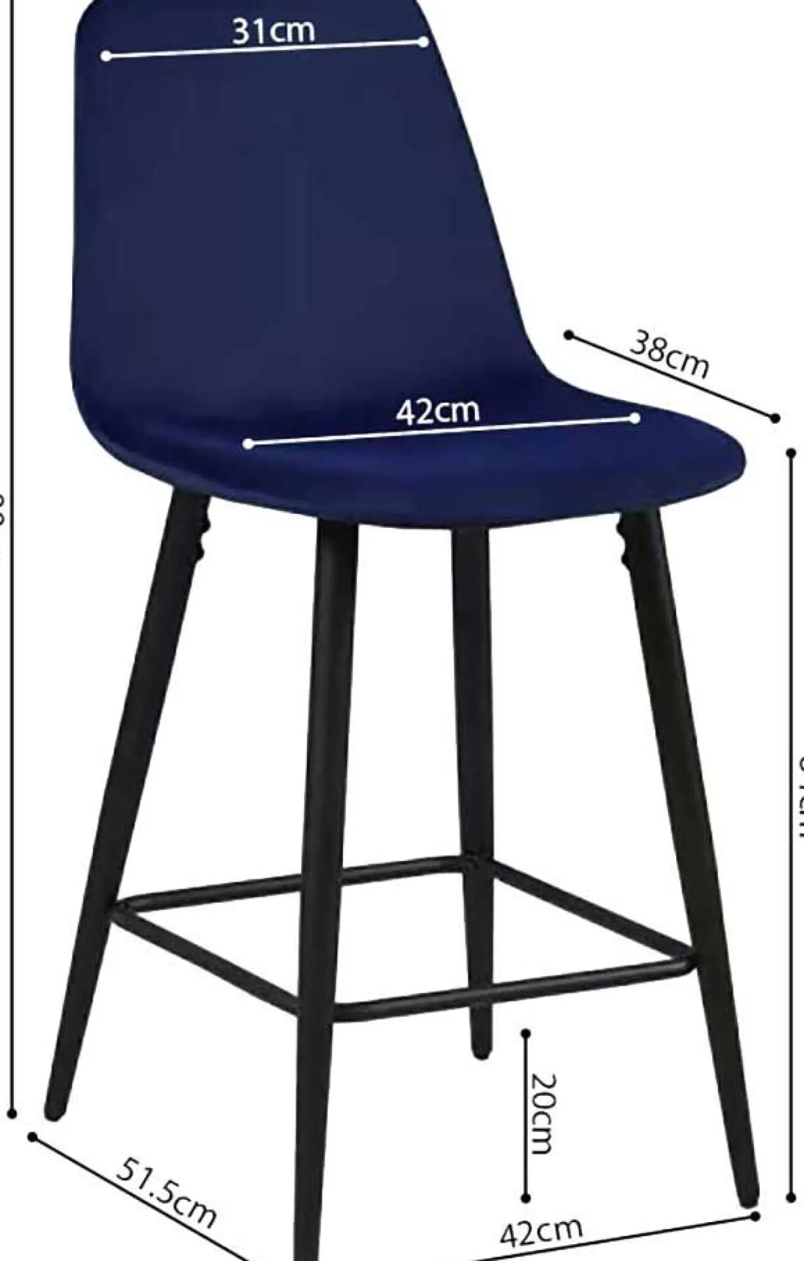 Rousseau Barhocker Jani dunkel Velours
