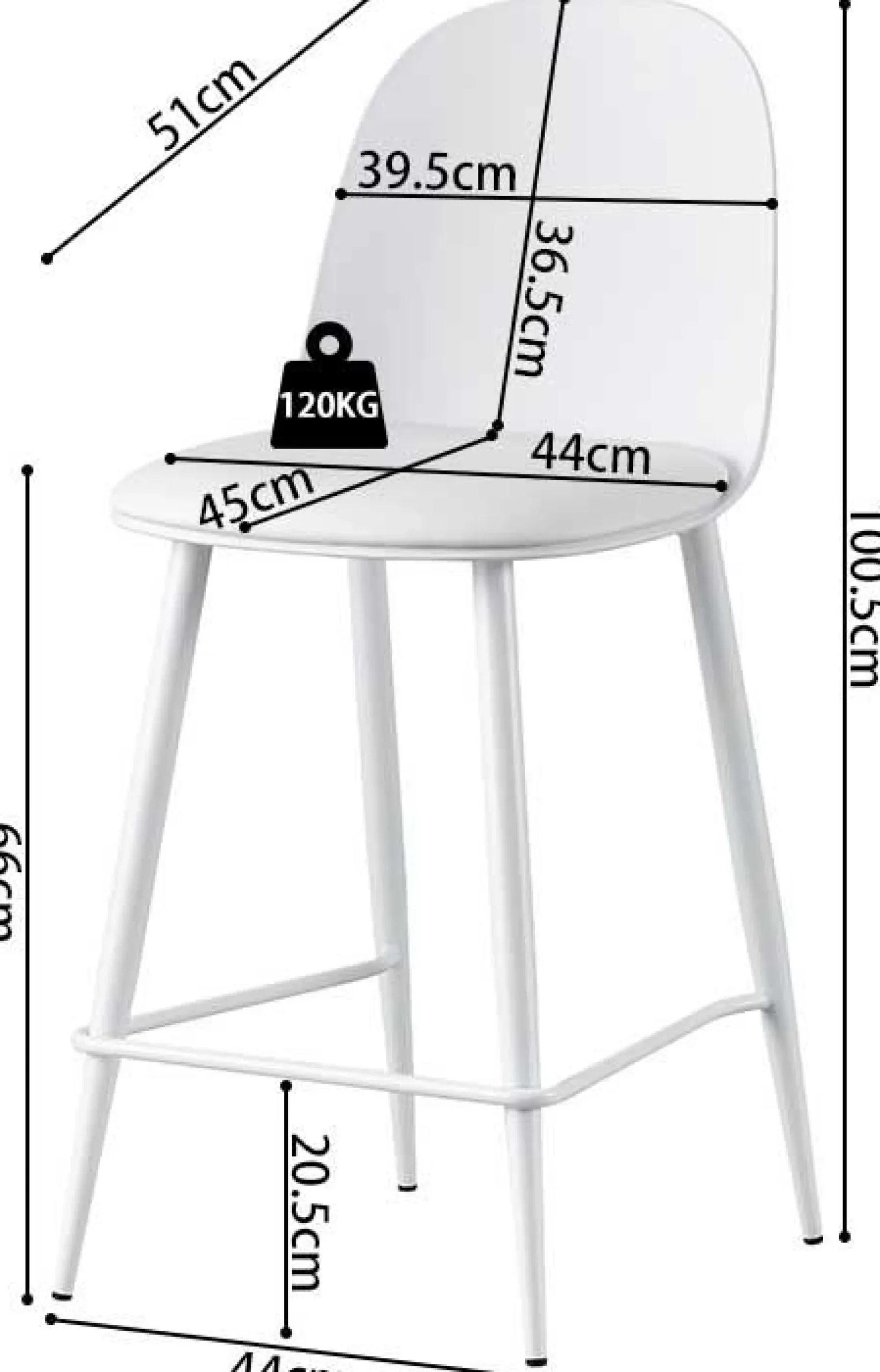 Rousseau Barhocker Jasmin - 44x51x100cm - mit Kissen -