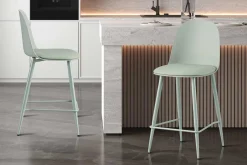 Rousseau Barhocker Jasmin - 44x51x100cm - mit Kissen - grau-