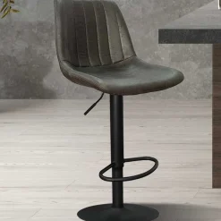 Rousseau Barhocker mit Streifenmuster Madeira dunkel