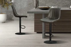 Rousseau Barhocker mit Streifenmuster Madeira dunkel