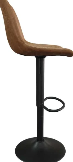 Rousseau Barhocker mit Streifenmuster Madeira-Cognac