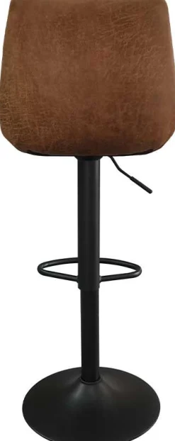 Rousseau Barhocker mit Streifenmuster Madeira-Cognac