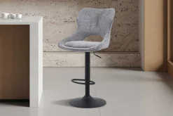 Rousseau Barhocker Morris - 51x53x100-121cm - verstellbar - dunkeler Stoff