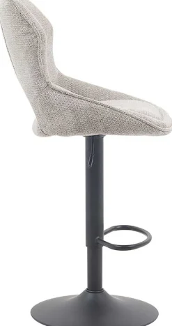 Rousseau Barhocker Morris - 51x53x100-121cm - verstellbar - heller Stoff