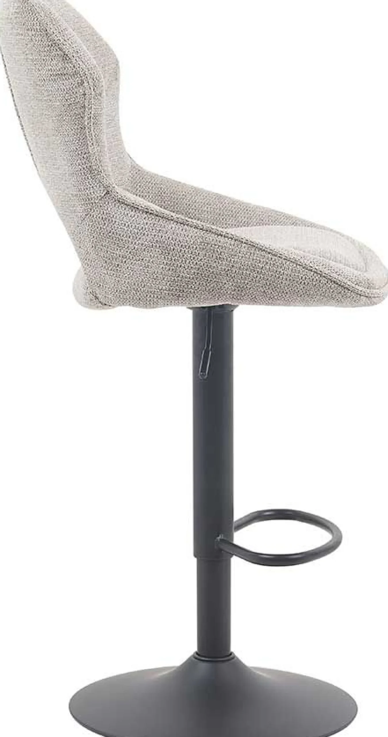 Rousseau Barhocker Morris - 51x53x100-121cm - verstellbar - heller Stoff
