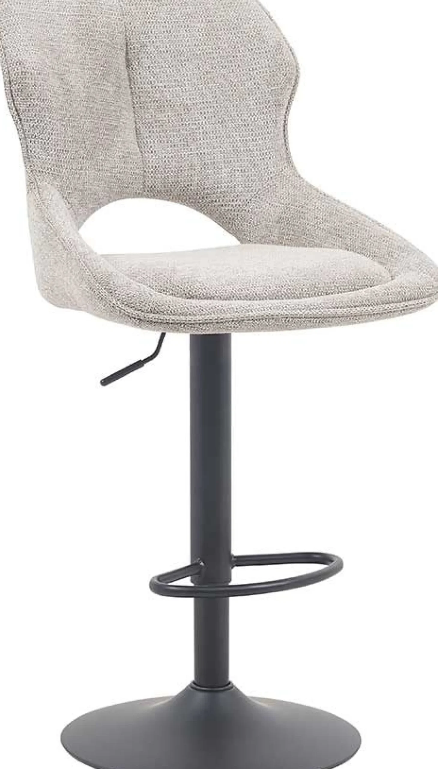 Rousseau Barhocker Morris - 51x53x100-121cm - verstellbar - heller Stoff
