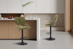 Rousseau Barhocker Morris - 51x53x100-121cm - verstellbar - er Stoff