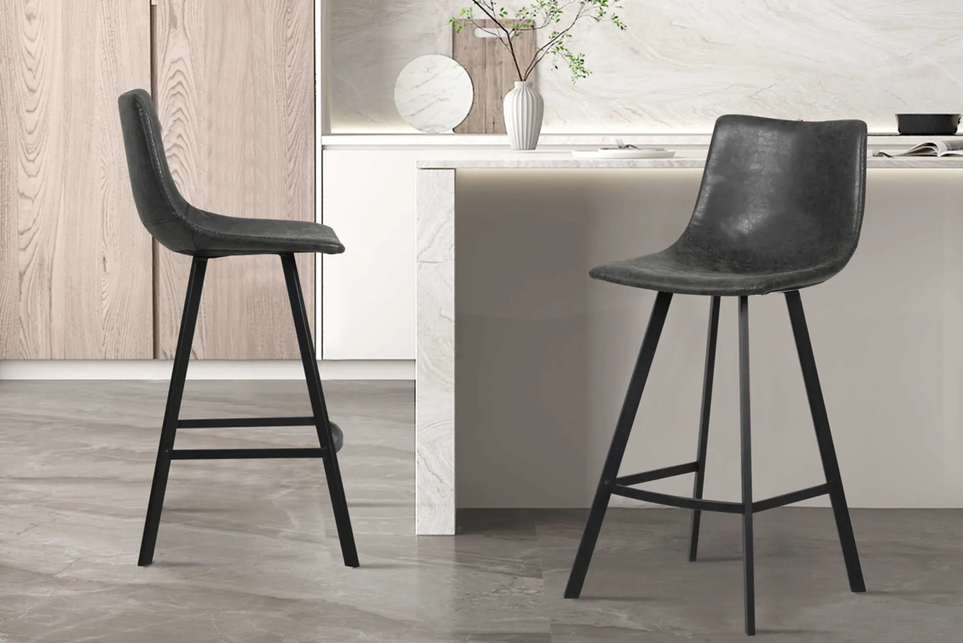 Rousseau Barhocker Ozan 68cm - schwarz