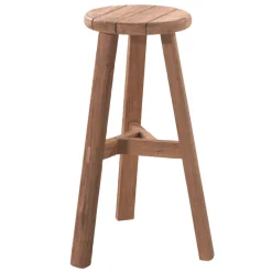 Gescova Barhocker Ribero – recyceltes Teakholz – Ø35x75cm –