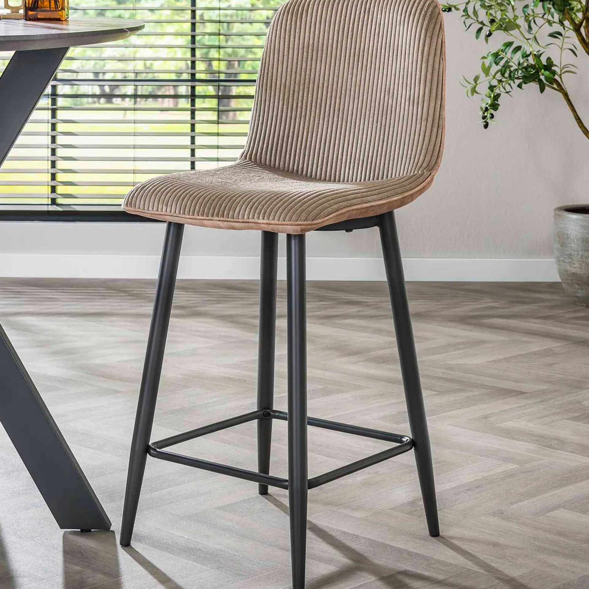 Emob Barhocker Rock - 45x50x99cm - gerippter Samt