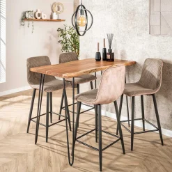 Emob Barhocker Rock - 45x50x99cm - gerippter Samt