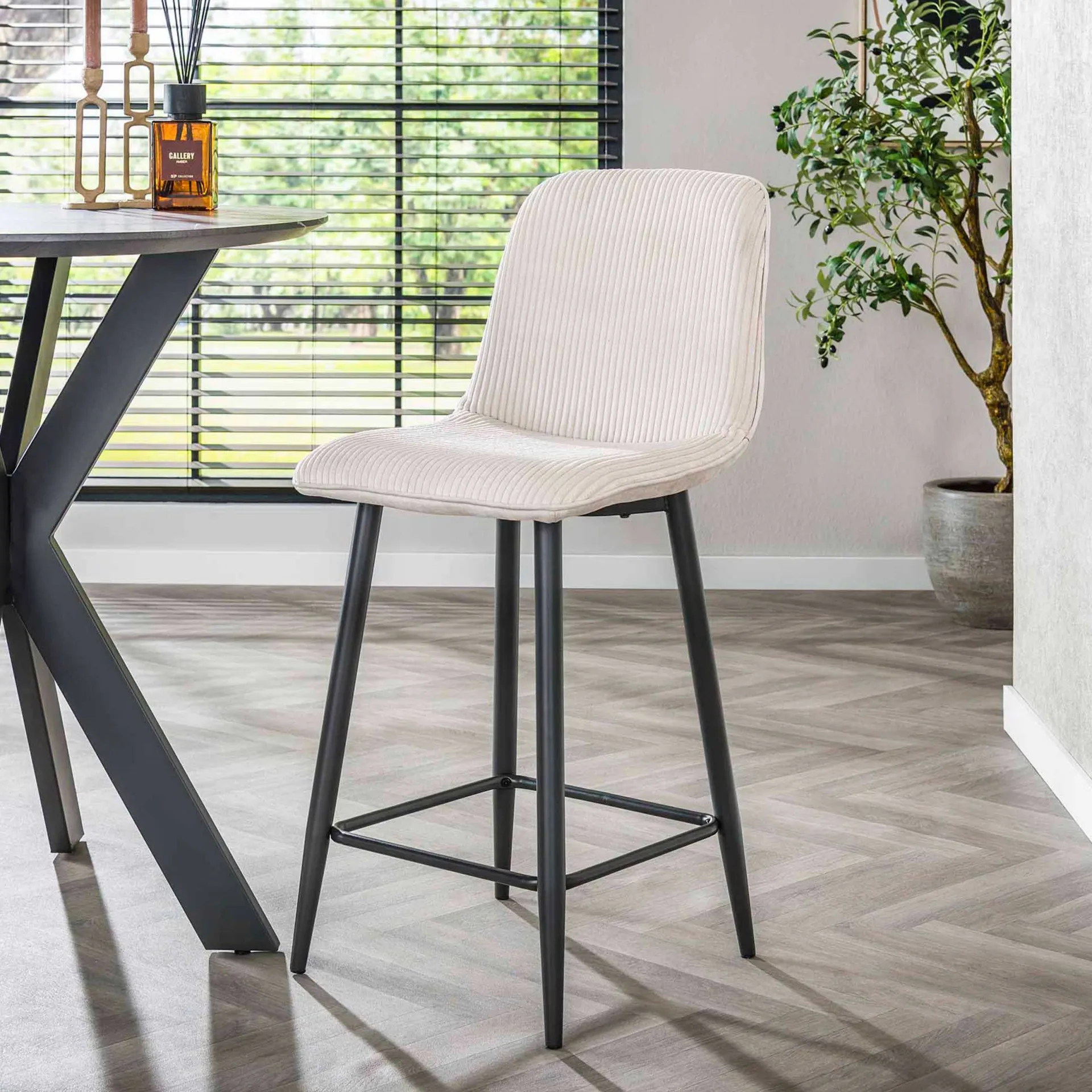 Emob Barhocker Rock - 45x50x99cm - er gerippter Samt