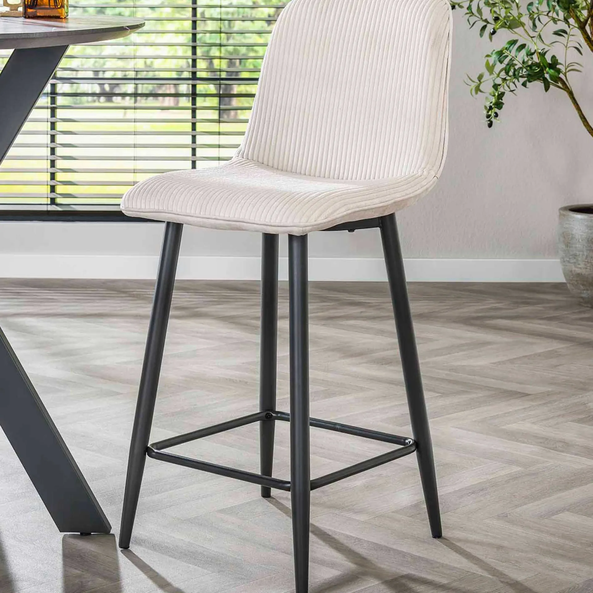 Emob Barhocker Rock - 45x50x99cm - er gerippter Samt